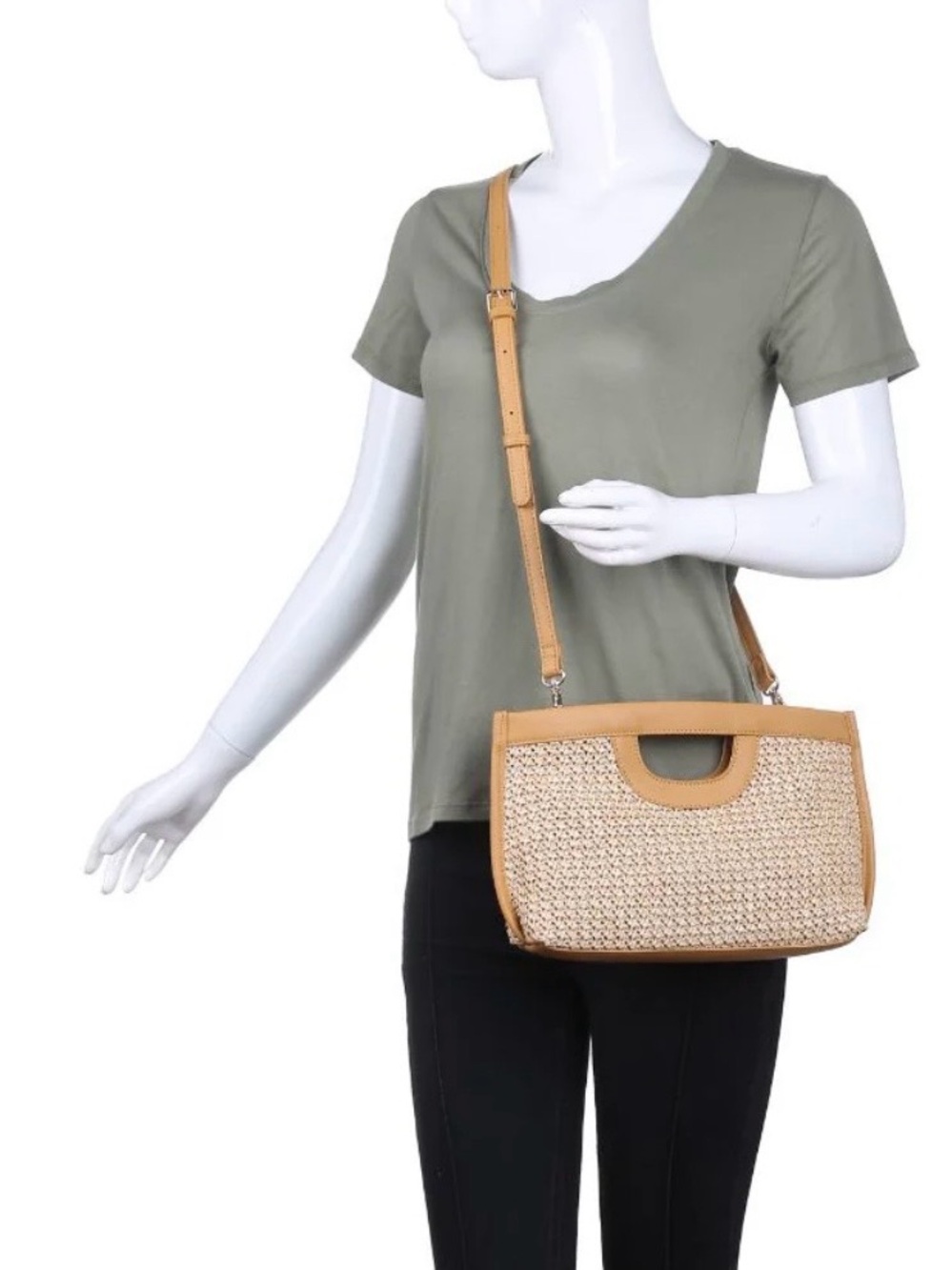 Moda Luxe straw Woven Lolita clutch/crossbody